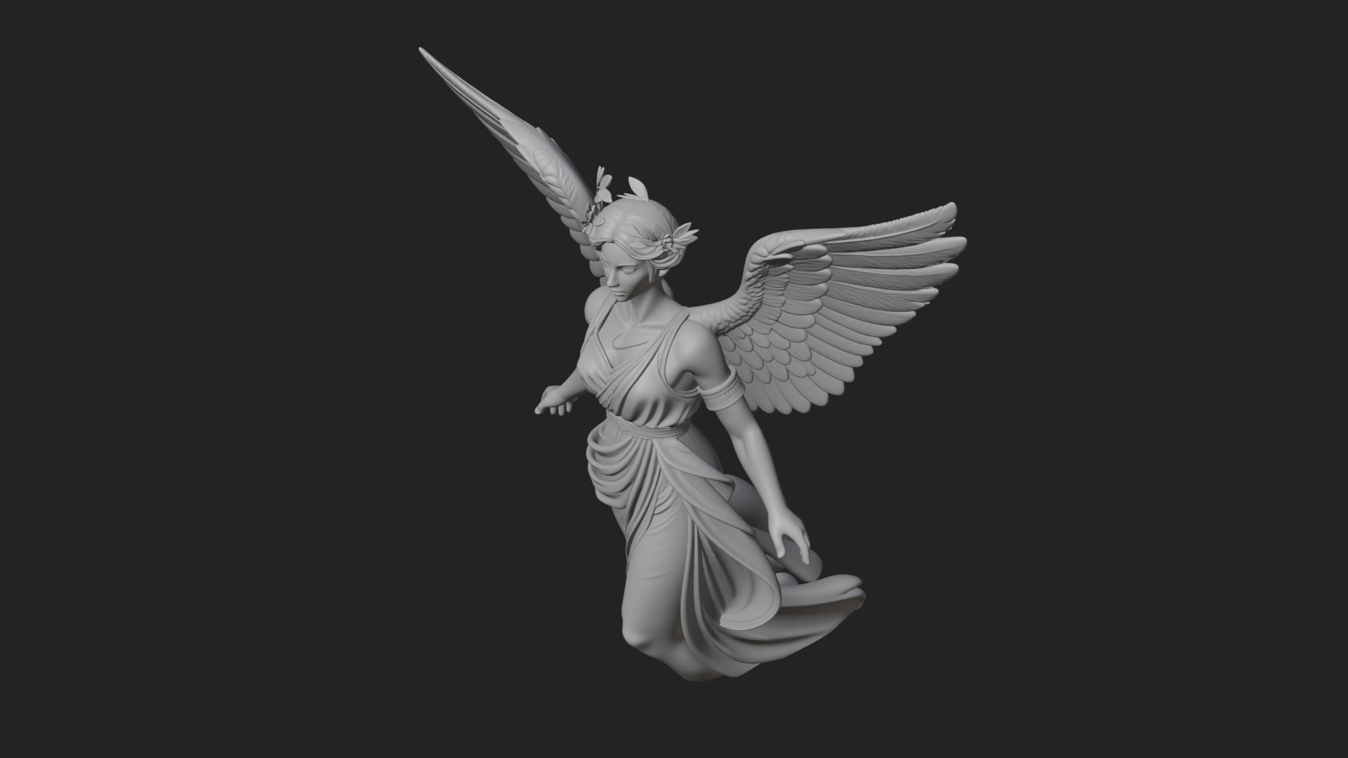Angel of Victory Statue Design 8 3D Print Model 3D Model
