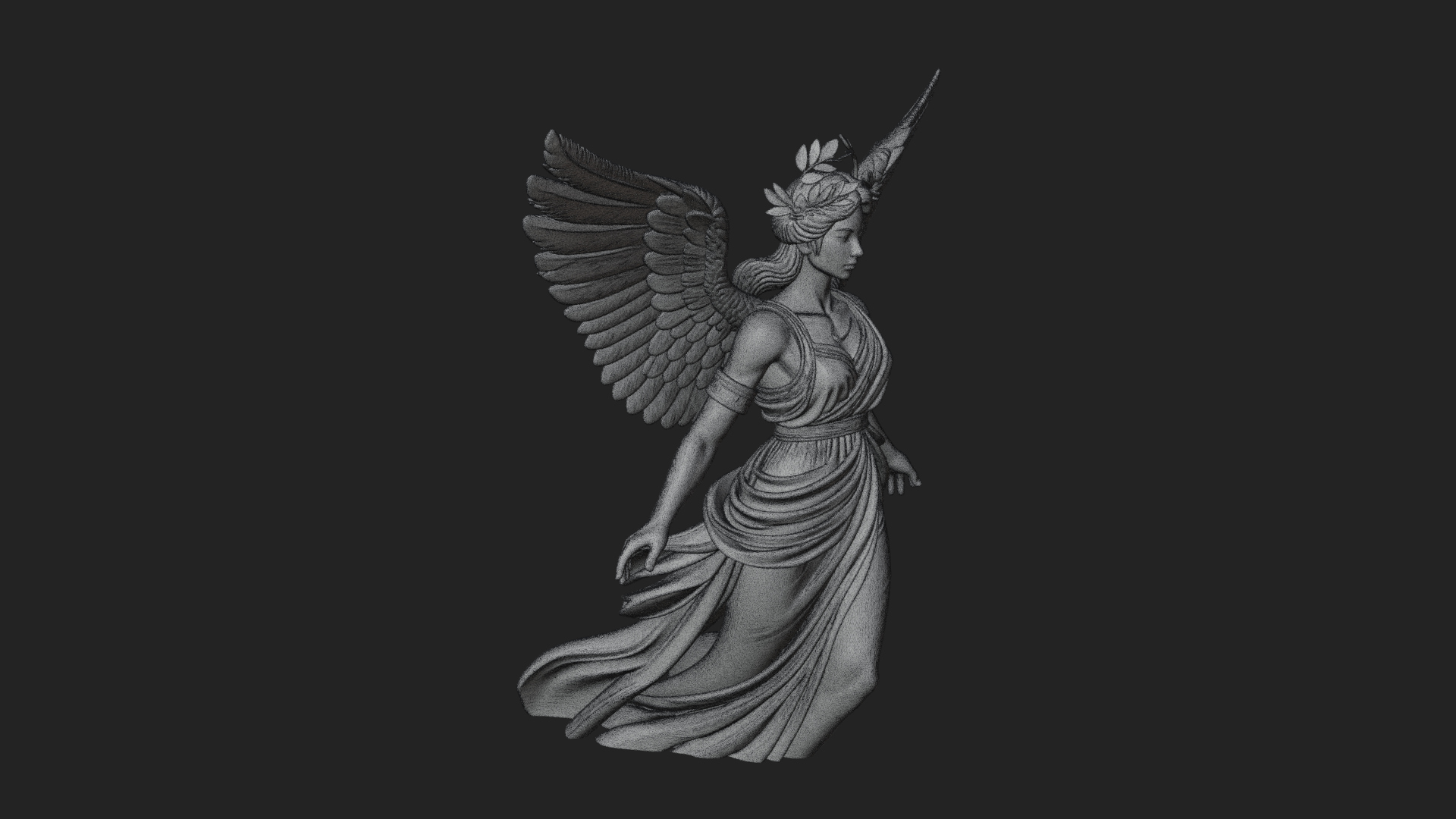 Angel of Victory Statue Design 8 3D Print Model 3D Model
