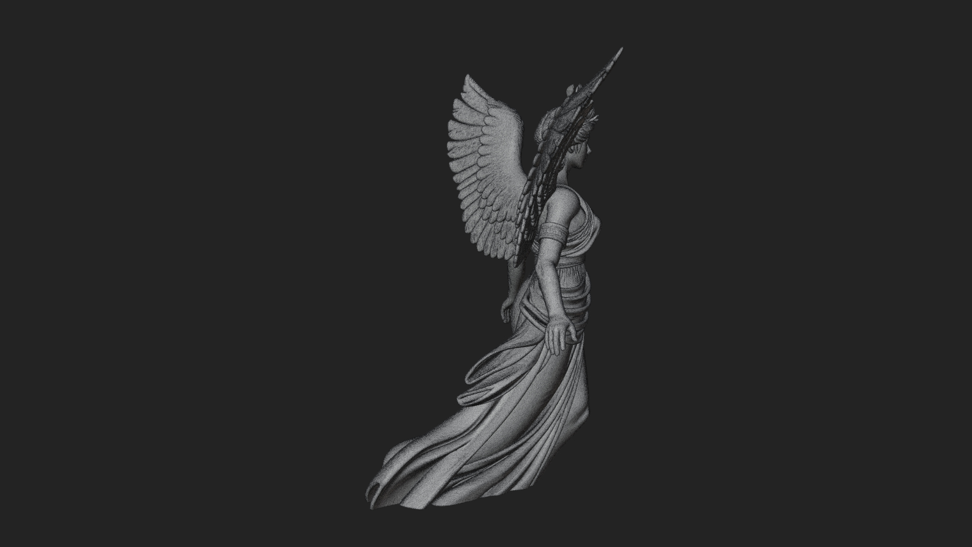 Angel of Victory Statue Design 8 3D Print Model 3D Model