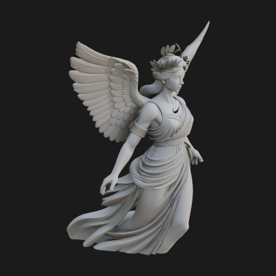 Angel of Victory Statue Design 8 3D Print Model