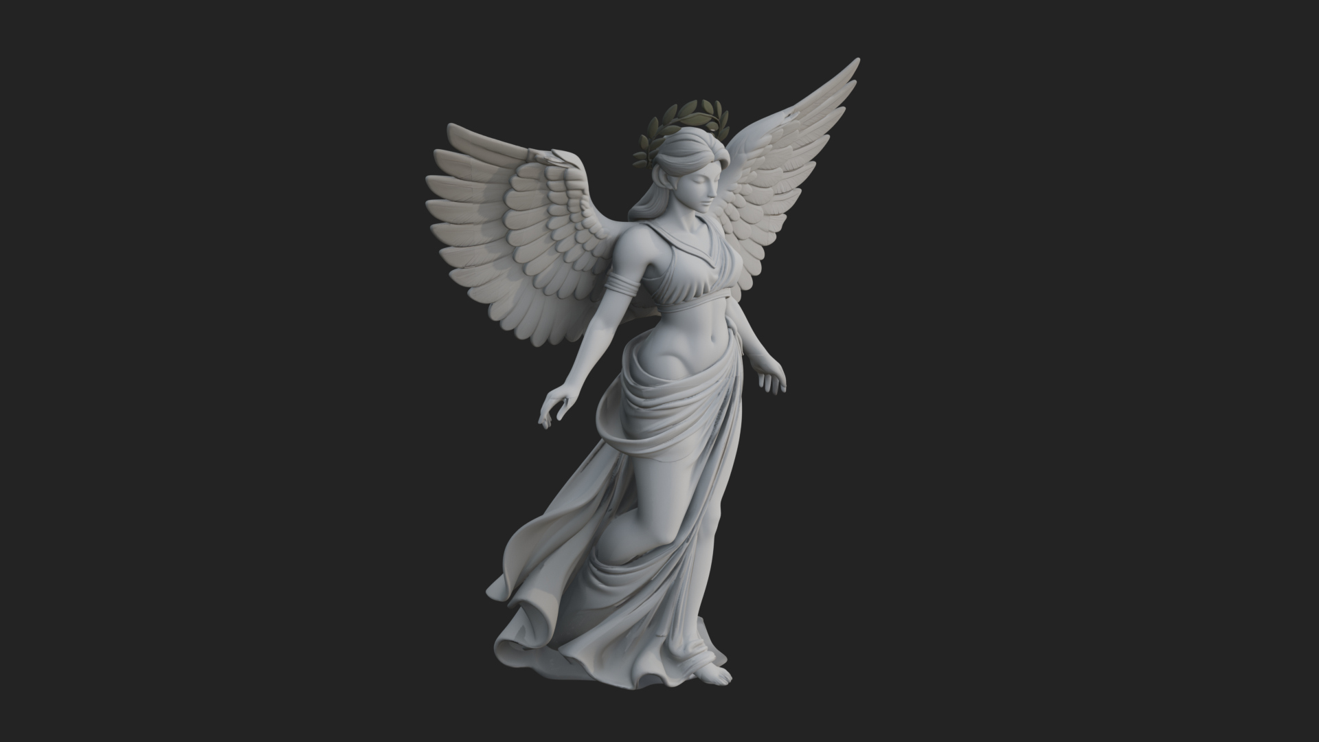 Angel of Victory Statue Design 9 3D Print Model 3D Model