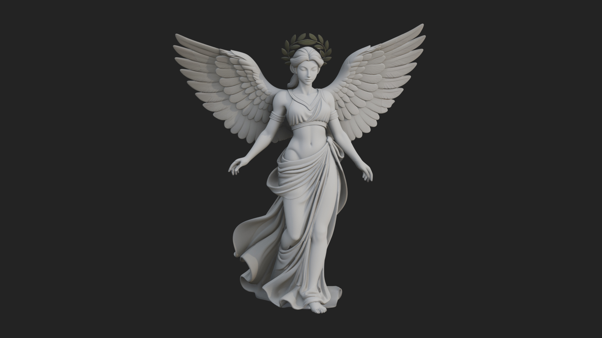 Angel of Victory Statue Design 9 3D Print Model 3D Model