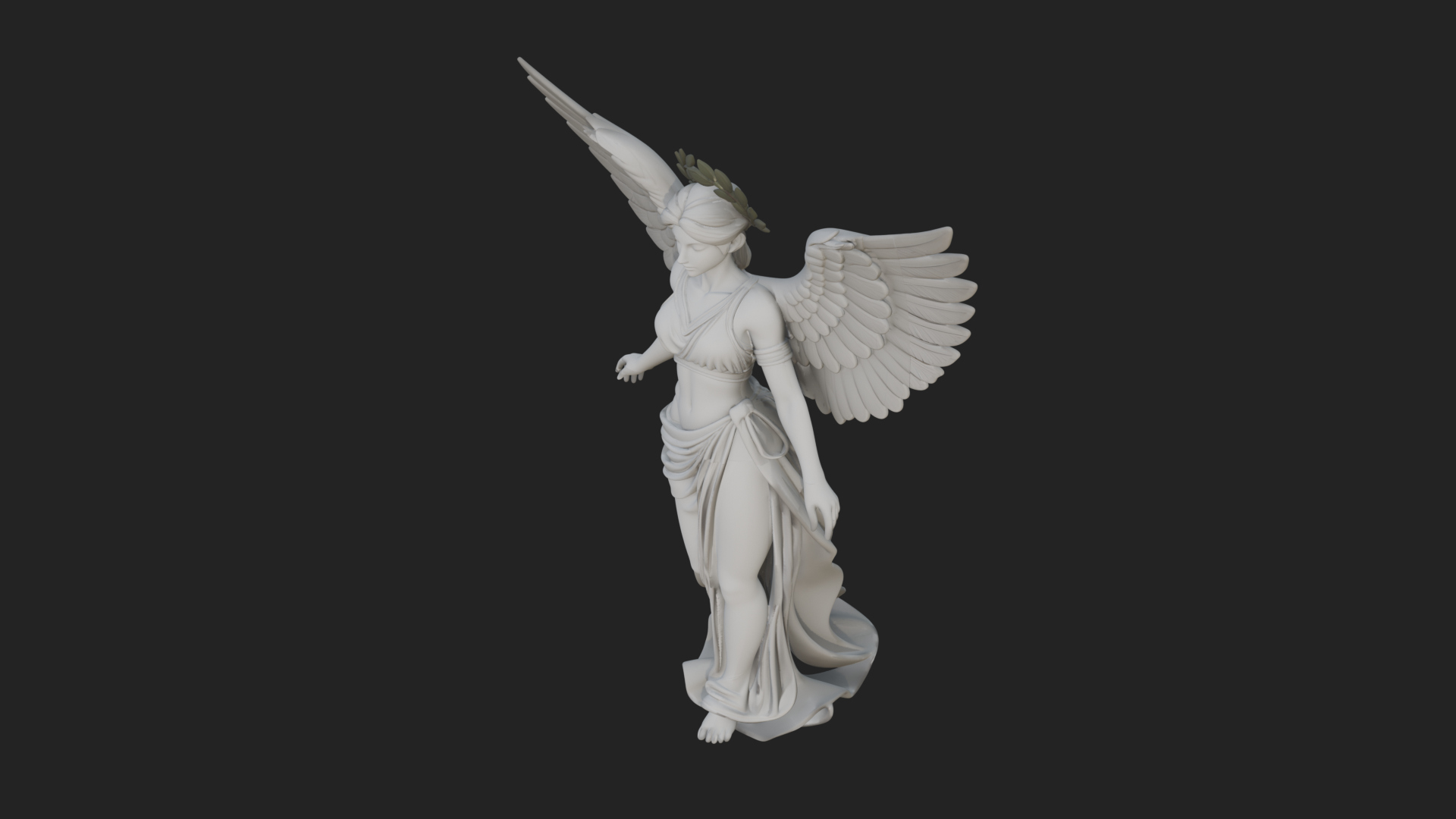 Angel of Victory Statue Design 9 3D Print Model 3D Model