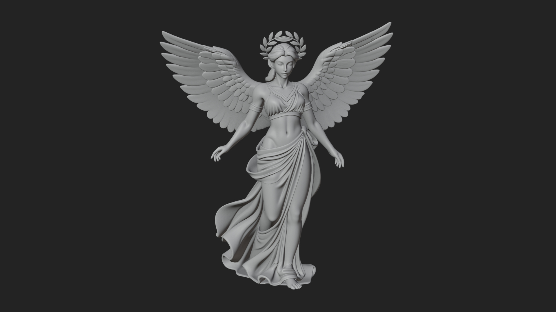 Angel of Victory Statue Design 9 3D Print Model 3D Model