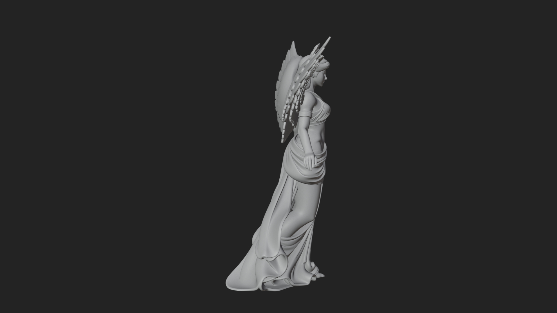 Angel of Victory Statue Design 9 3D Print Model 3D Model