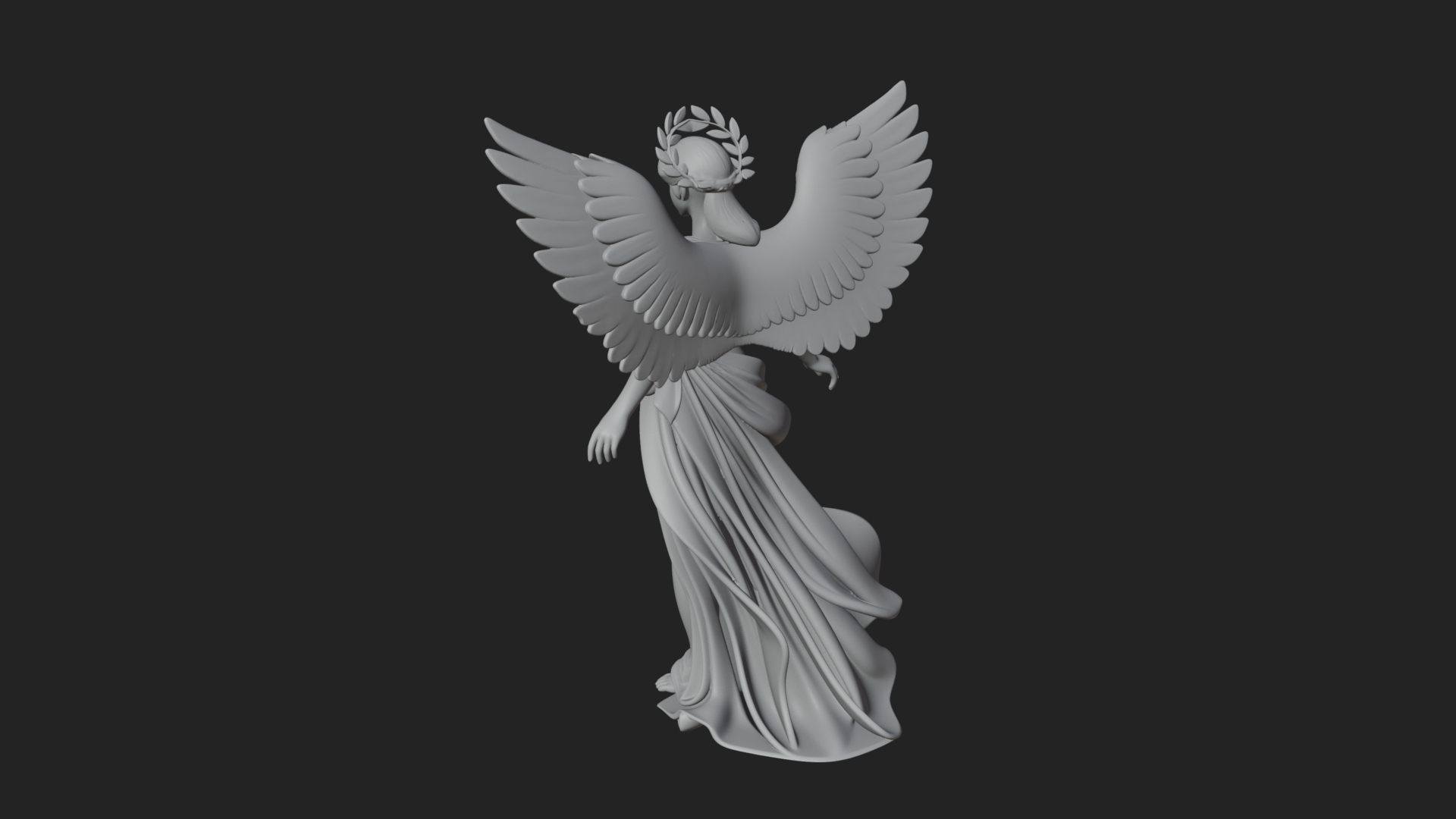 Angel of Victory Statue Design 9 3D Print Model 3D Model