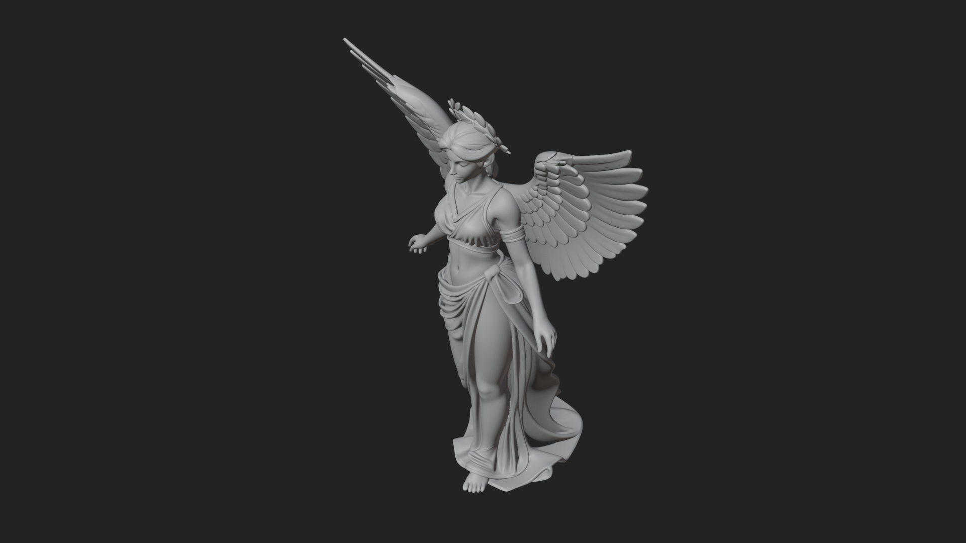 Angel of Victory Statue Design 9 3D Print Model 3D Model