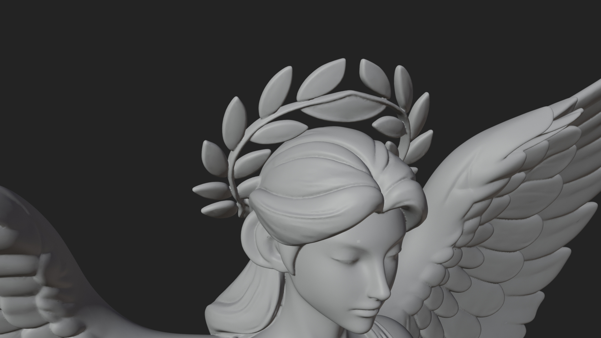 Angel of Victory Statue Design 9 3D Print Model 3D Model