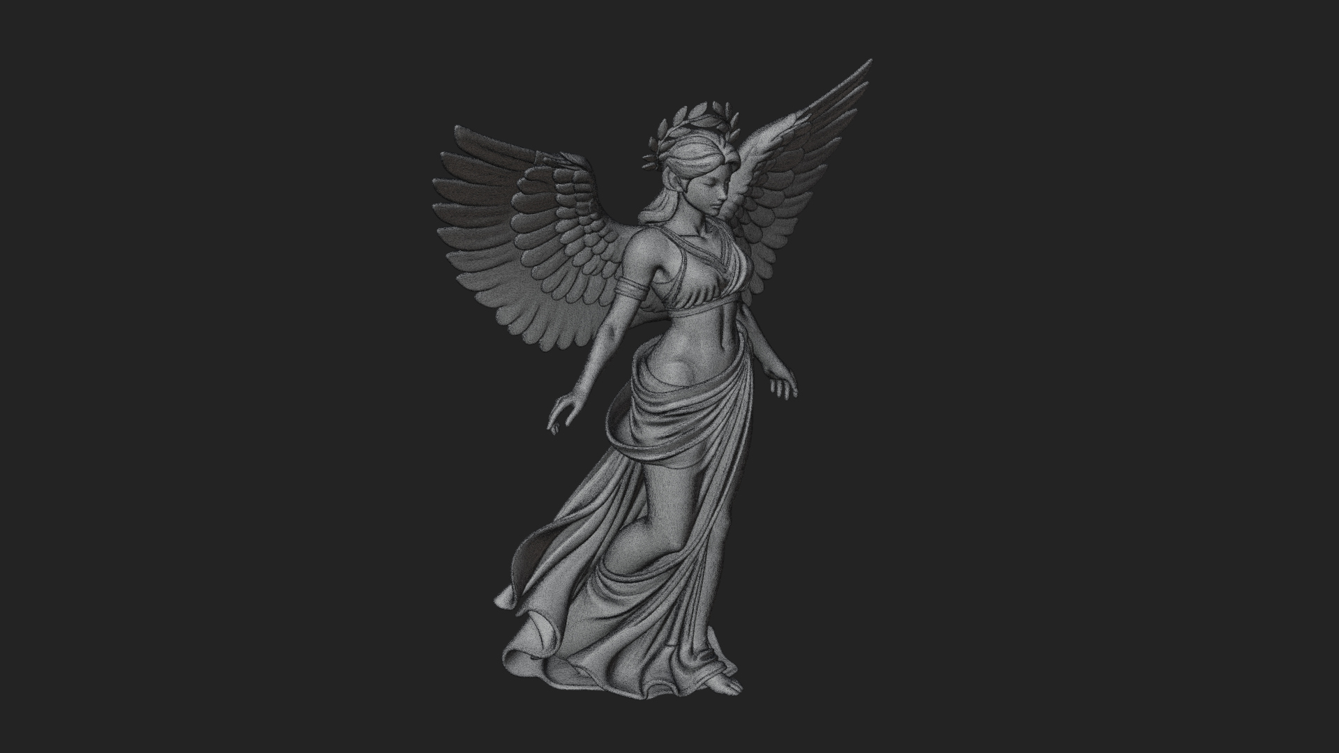 Angel of Victory Statue Design 9 3D Print Model 3D Model