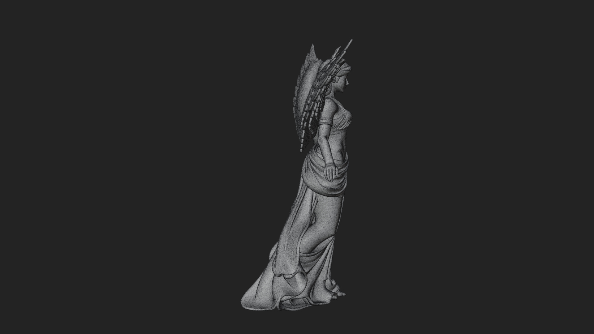 Angel of Victory Statue Design 9 3D Print Model 3D Model