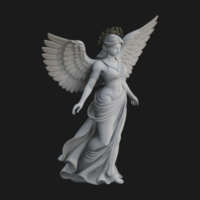 Angel of Victory Statue Design 9 3D Print Model