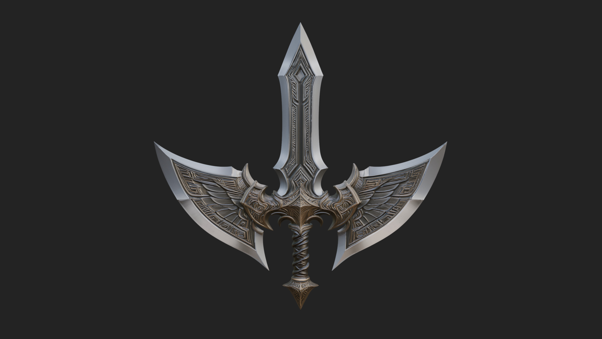 Angel Wing Greatsword Model Design 1 3D Print Model 3D Model