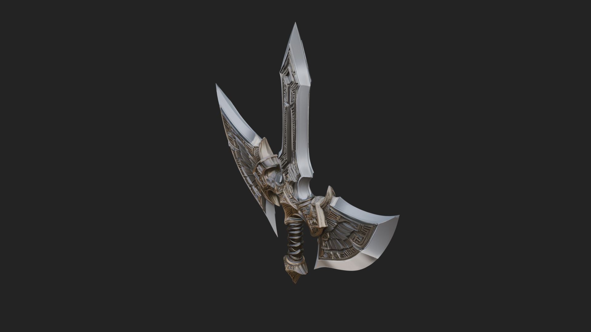 Angel Wing Greatsword Model Design 1 3D Print Model 3D Model