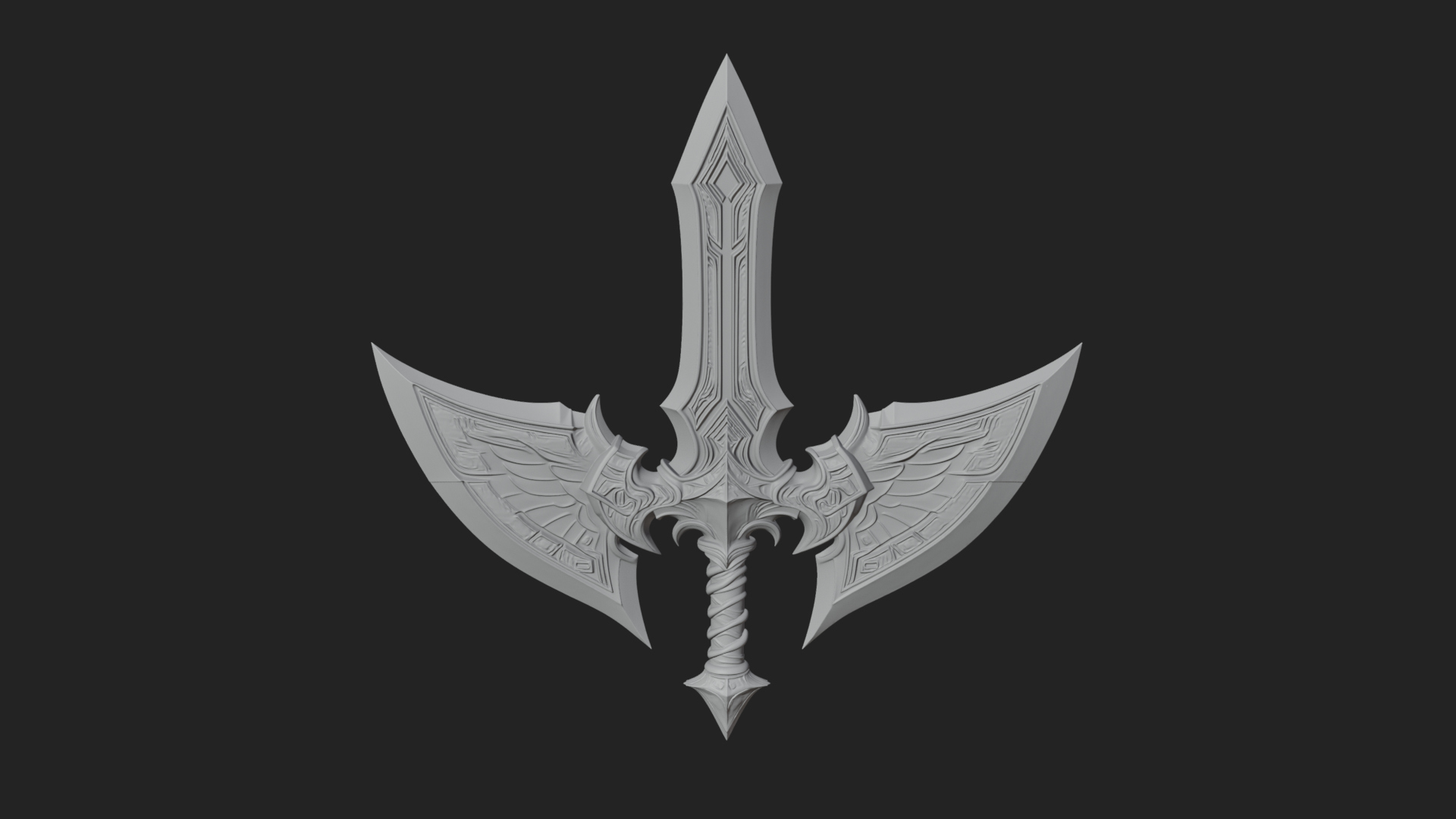 Angel Wing Greatsword Model Design 1 3D Print Model 3D Model