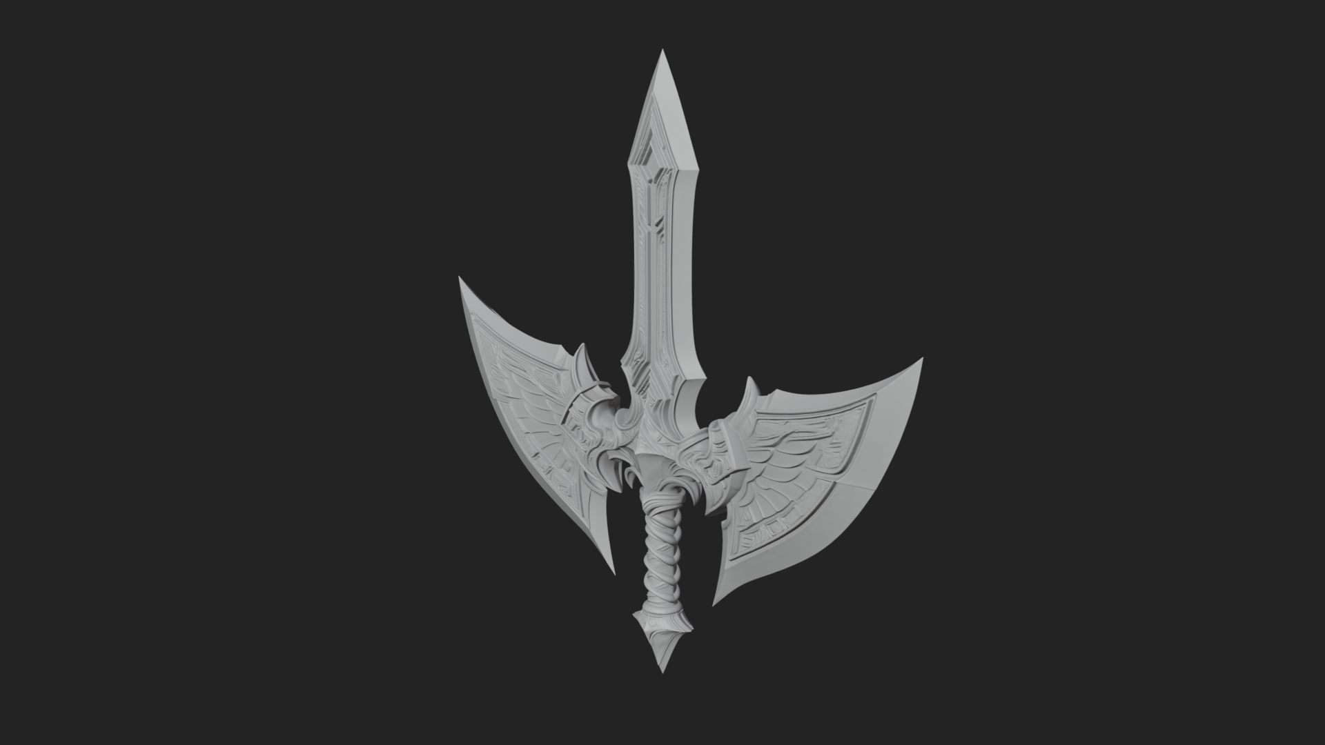 Angel Wing Greatsword Model Design 1 3D Print Model 3D Model