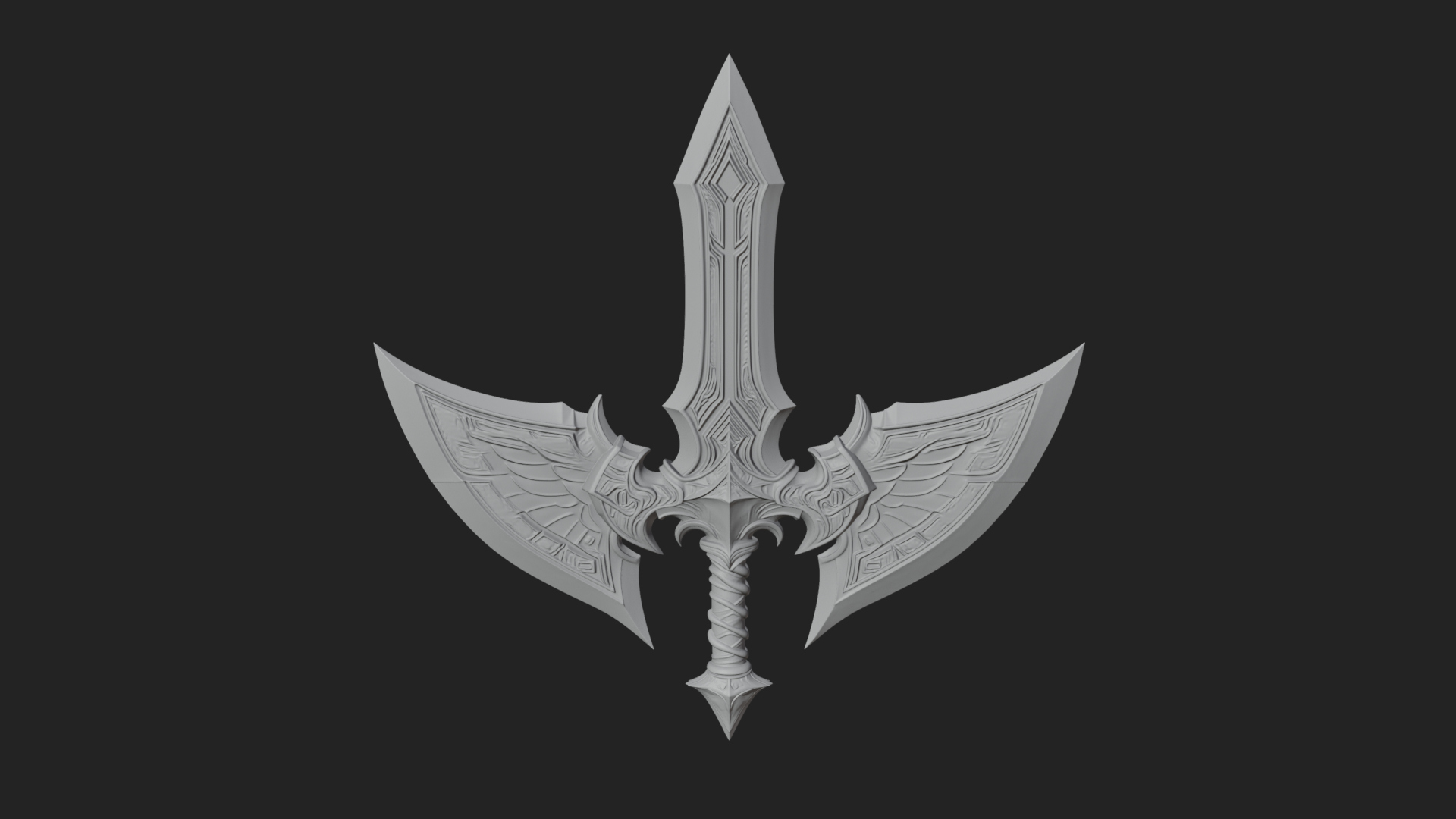 Angel Wing Greatsword Model Design 1 3D Print Model 3D Model