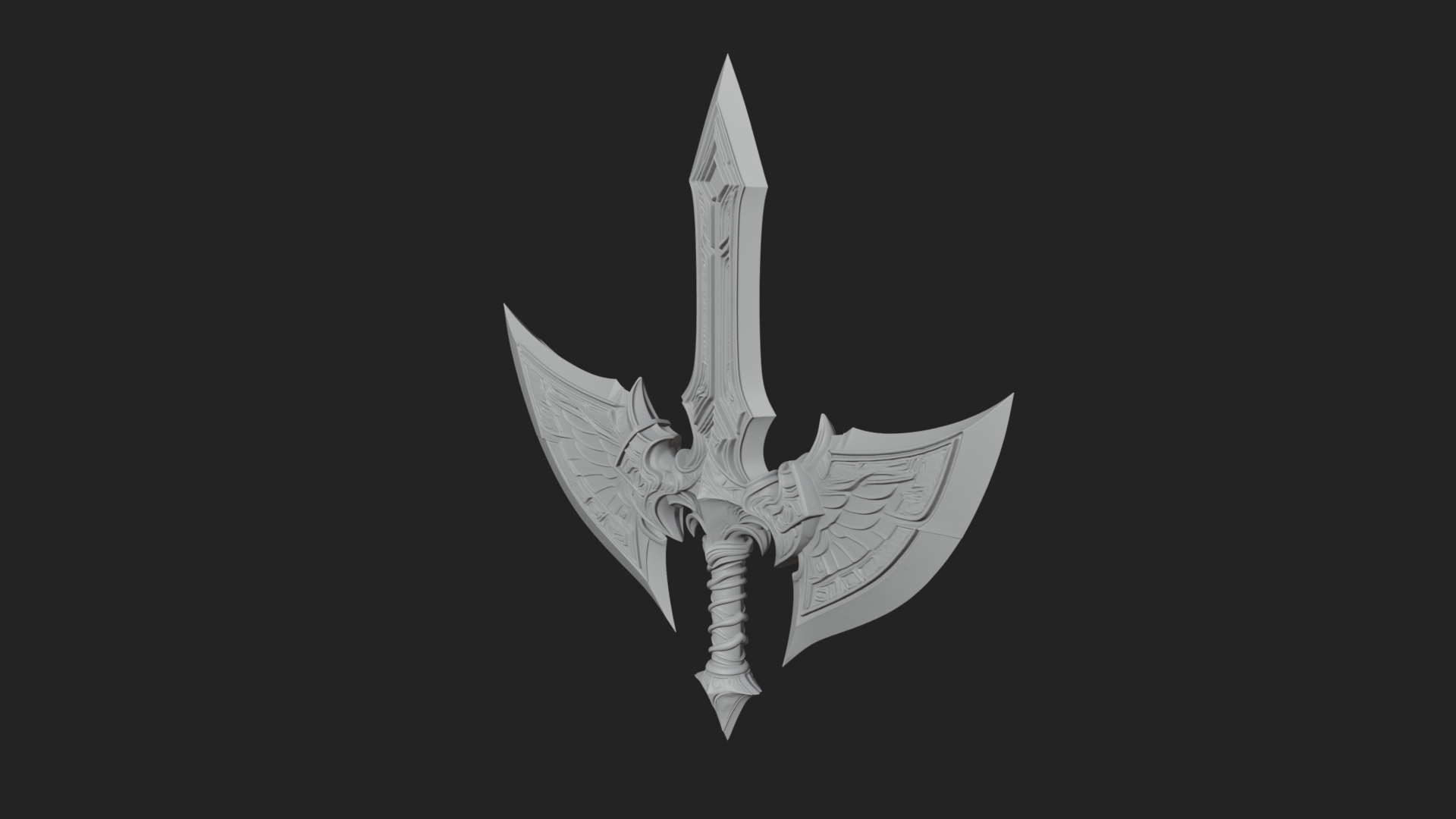 Angel Wing Greatsword Model Design 1 3D Print Model 3D Model