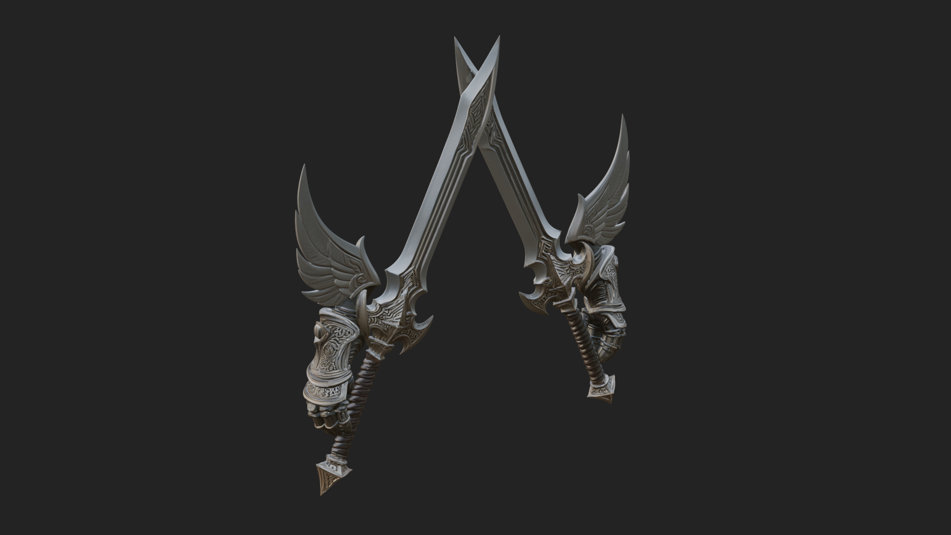 Angel Wing Greatsword Model Design 2 3D Print Model 3D Model