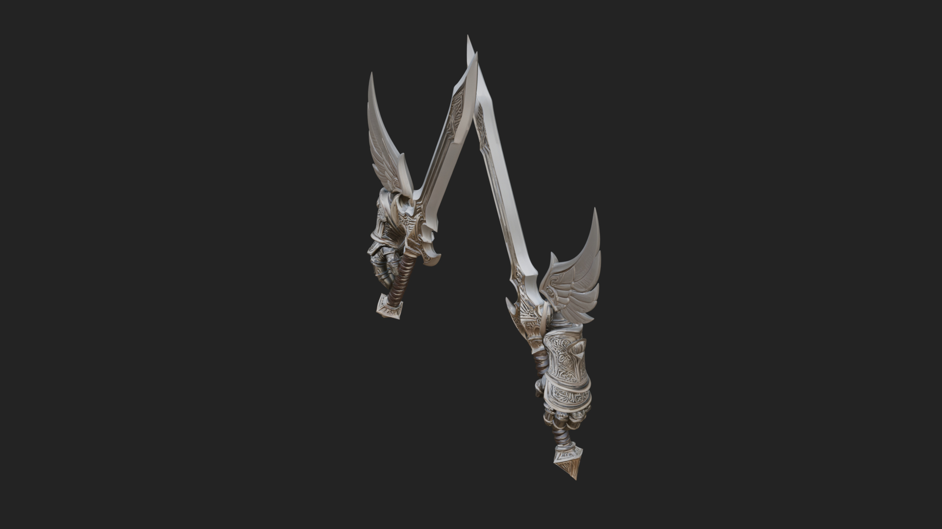 Angel Wing Greatsword Model Design 2 3D Print Model 3D Model