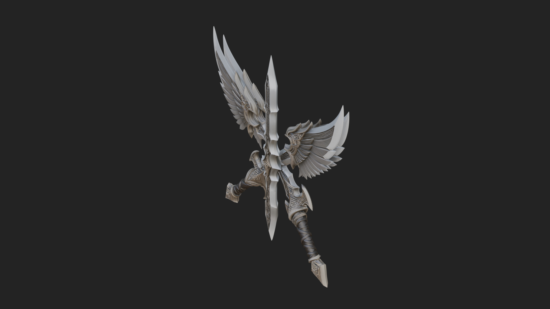Angel Wing Greatsword Model Design 3 3D Print Model 3D Model