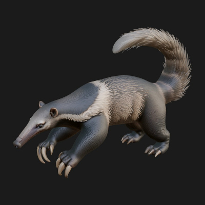 Anteater Statue Design 2 3D Print Model