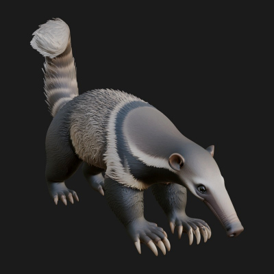 Anteater Statue Design 4 3D Print Model