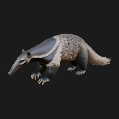 Anteater Statue Design 5 3D Print Model