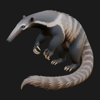 Anteater Statue Design 6 3D Print Model