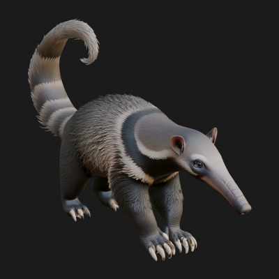 Anteater Statue Design 8 3D Print Model