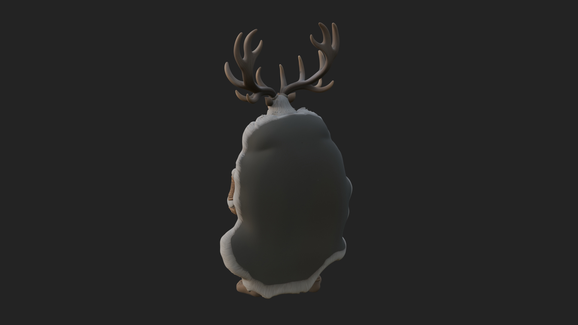 Antlered Forest God Statue Design 3 3D Print Model 3D Model