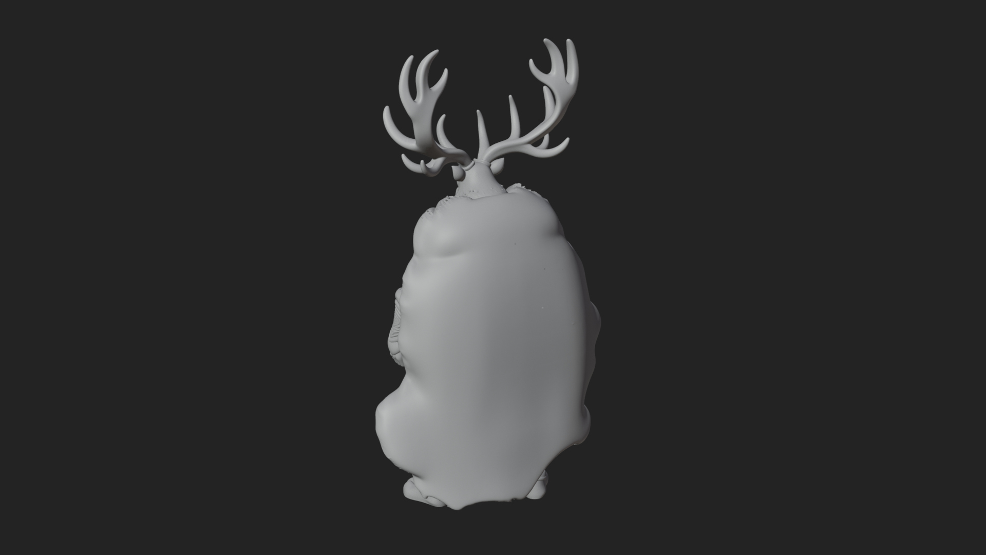 Antlered Forest God Statue Design 3 3D Print Model 3D Model