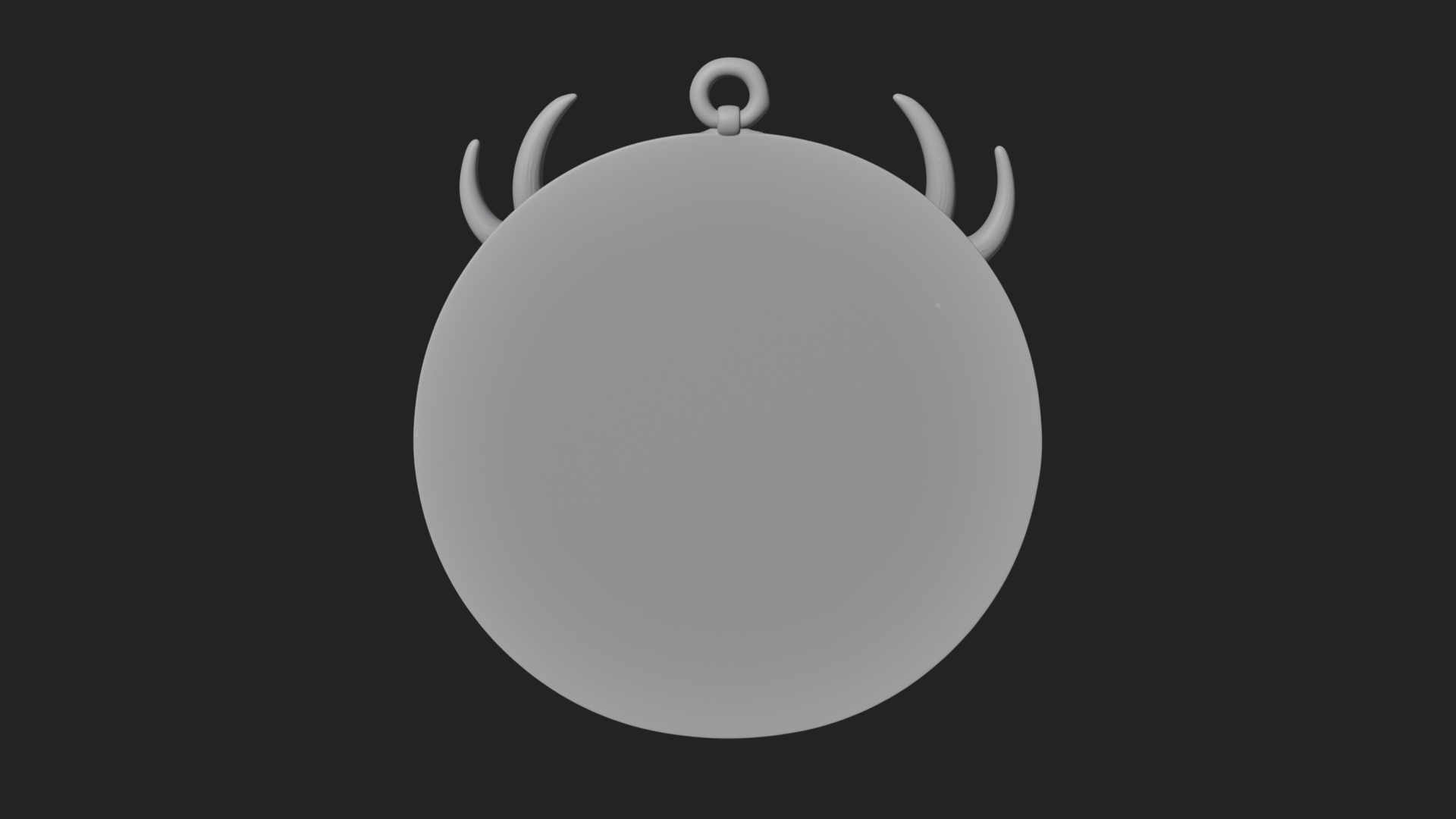 Antlered Skull Oval Relief Plaque Design 2 3D Print Model 3D Model