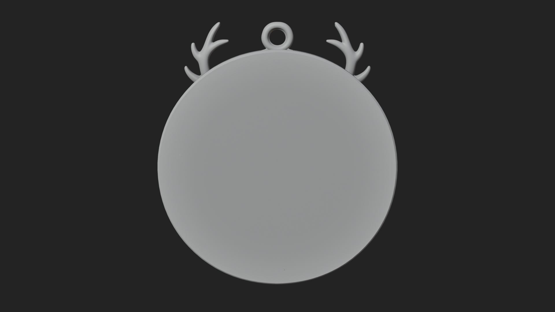 Antlered Skull Oval Relief Plaque Design 3 3D Print Model 3D Model