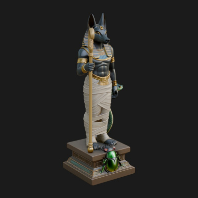 Anubis Egyptian God Statue Design 10 3D Print Model