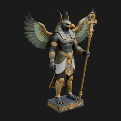 Anubis Egyptian God Statue Design 11 3D Print Model