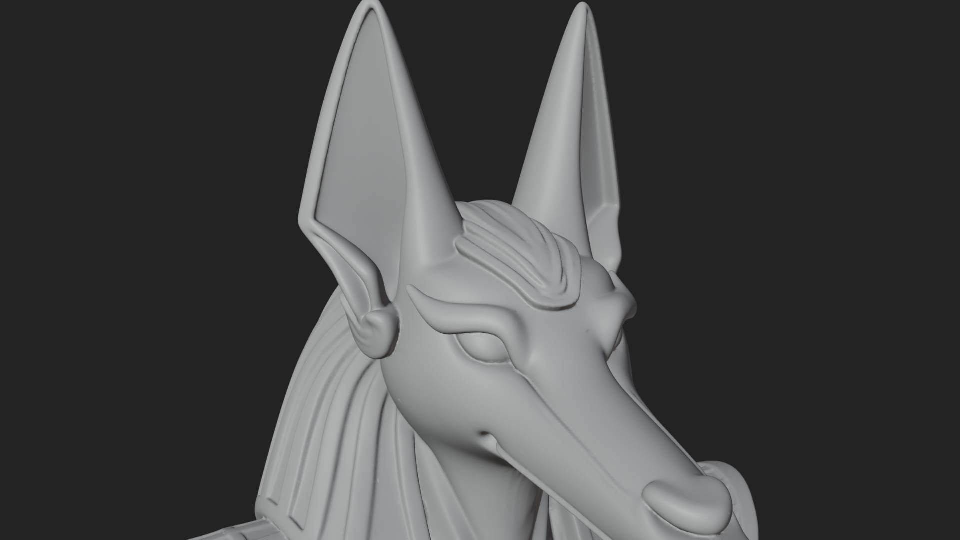 Anubis Egyptian God Statue Design 12 3D Print Model 3D Model