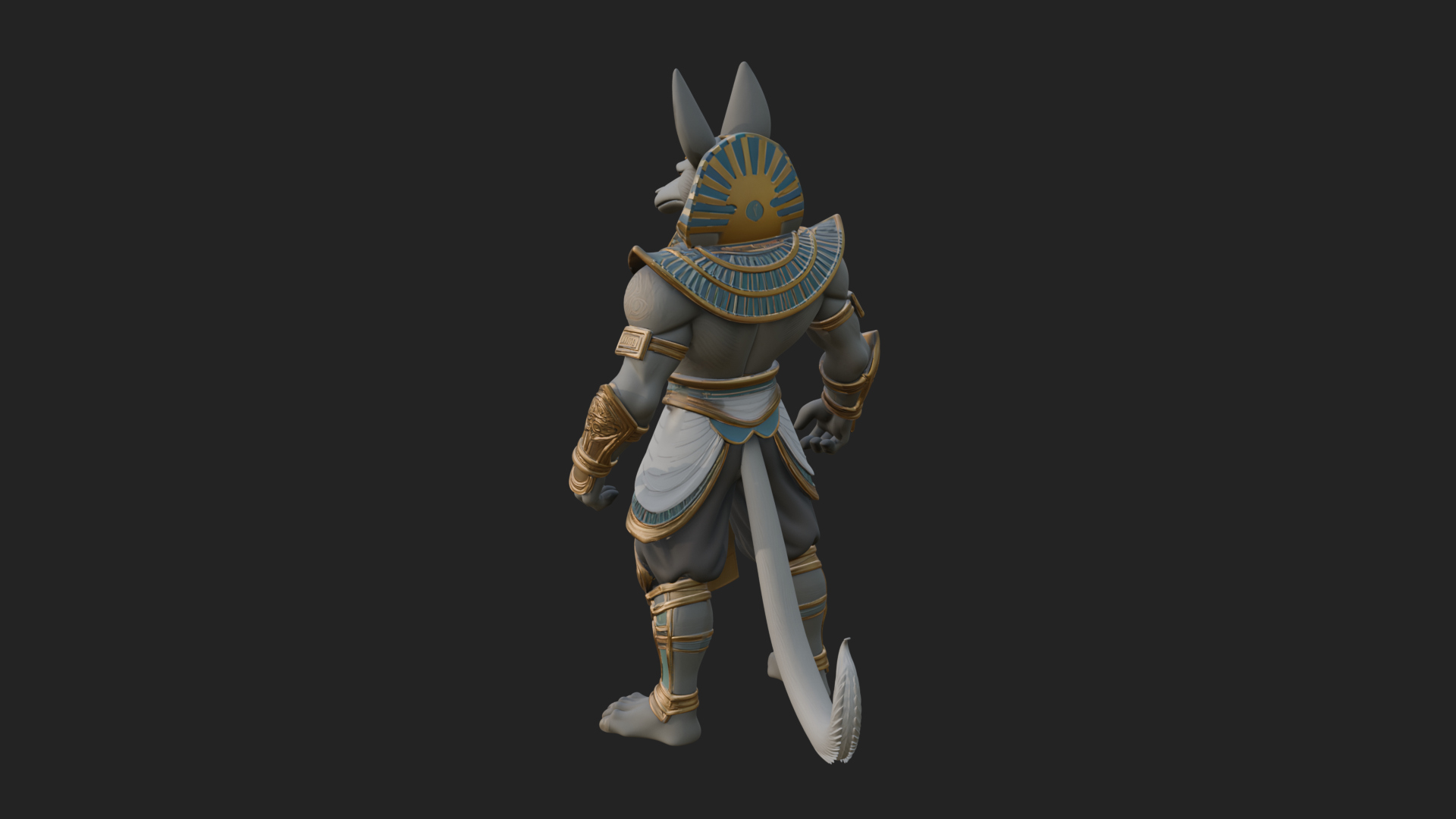 Anubis Egyptian God Statue Design 13 3D Print Model 3D Model
