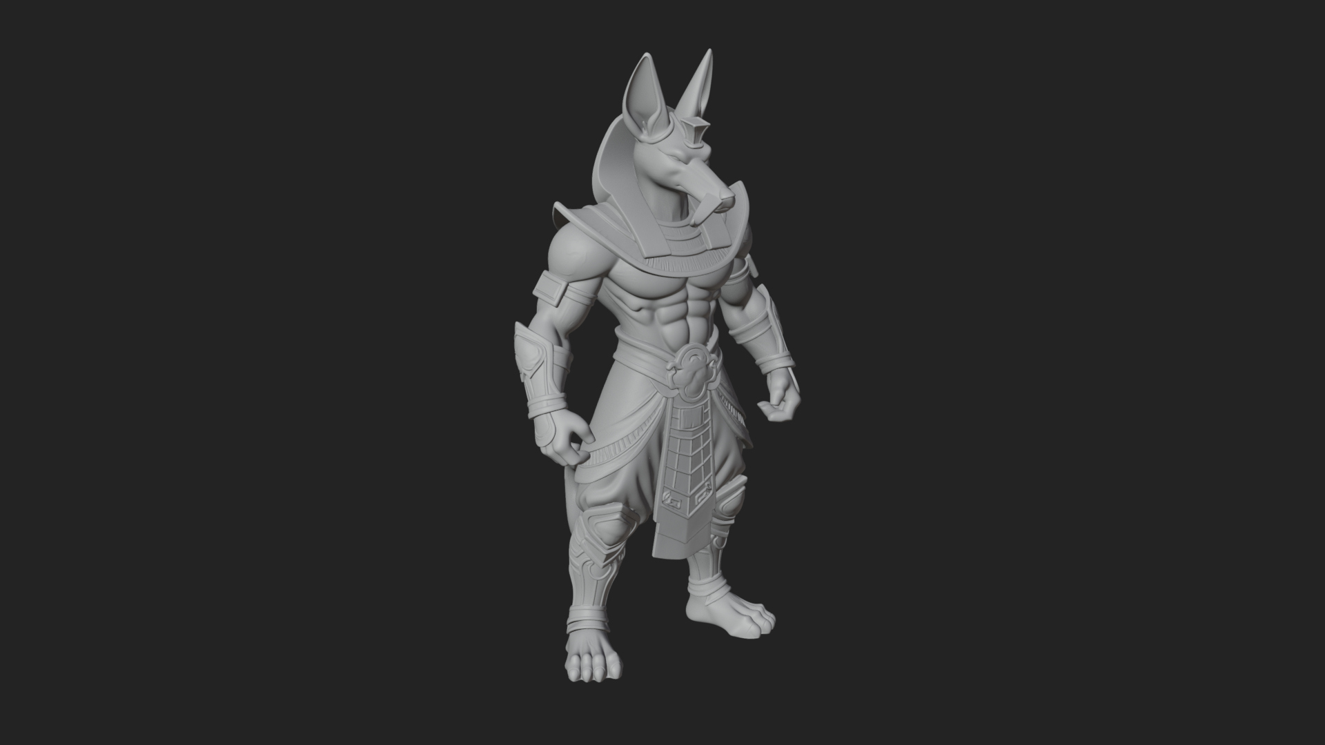 Anubis Egyptian God Statue Design 13 3D Print Model 3D Model