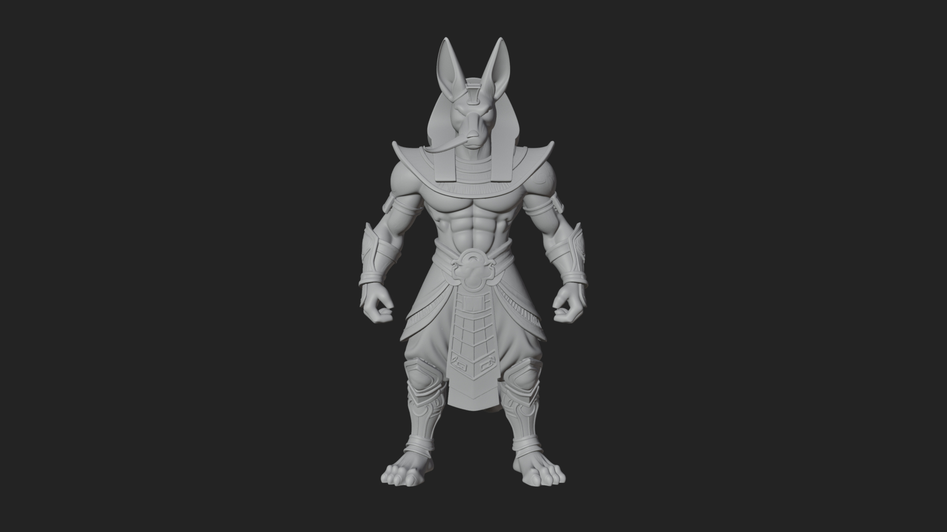 Anubis Egyptian God Statue Design 13 3D Print Model 3D Model