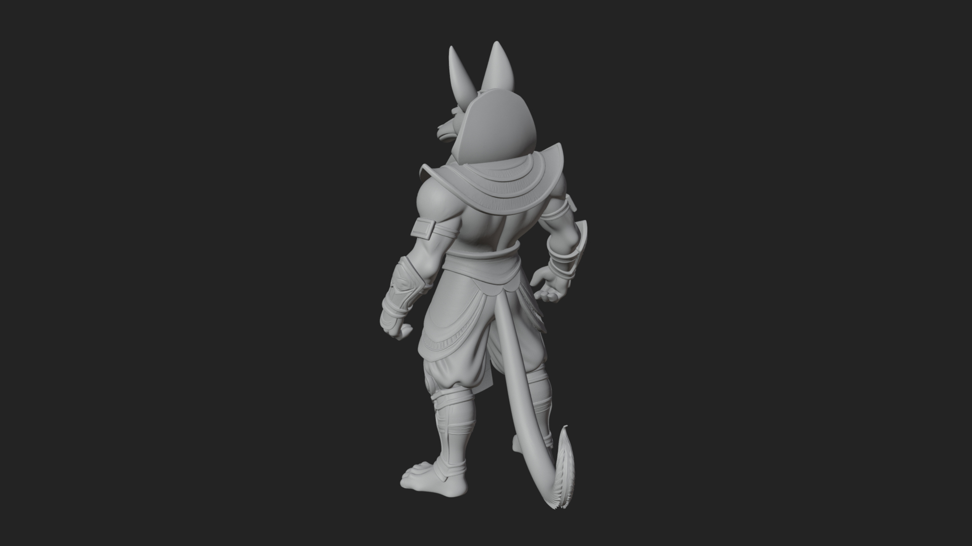Anubis Egyptian God Statue Design 13 3D Print Model 3D Model
