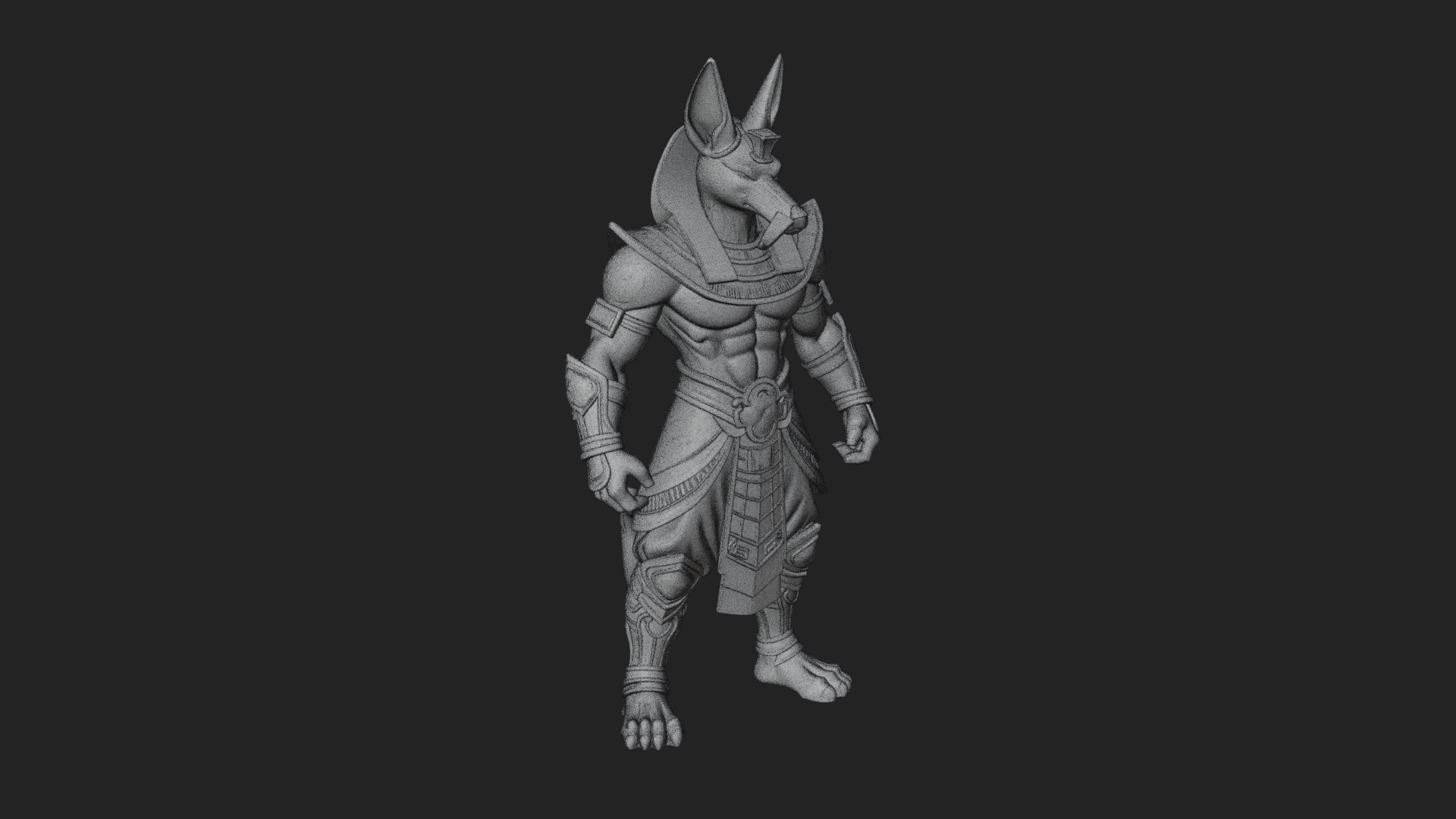 Anubis Egyptian God Statue Design 13 3D Print Model 3D Model
