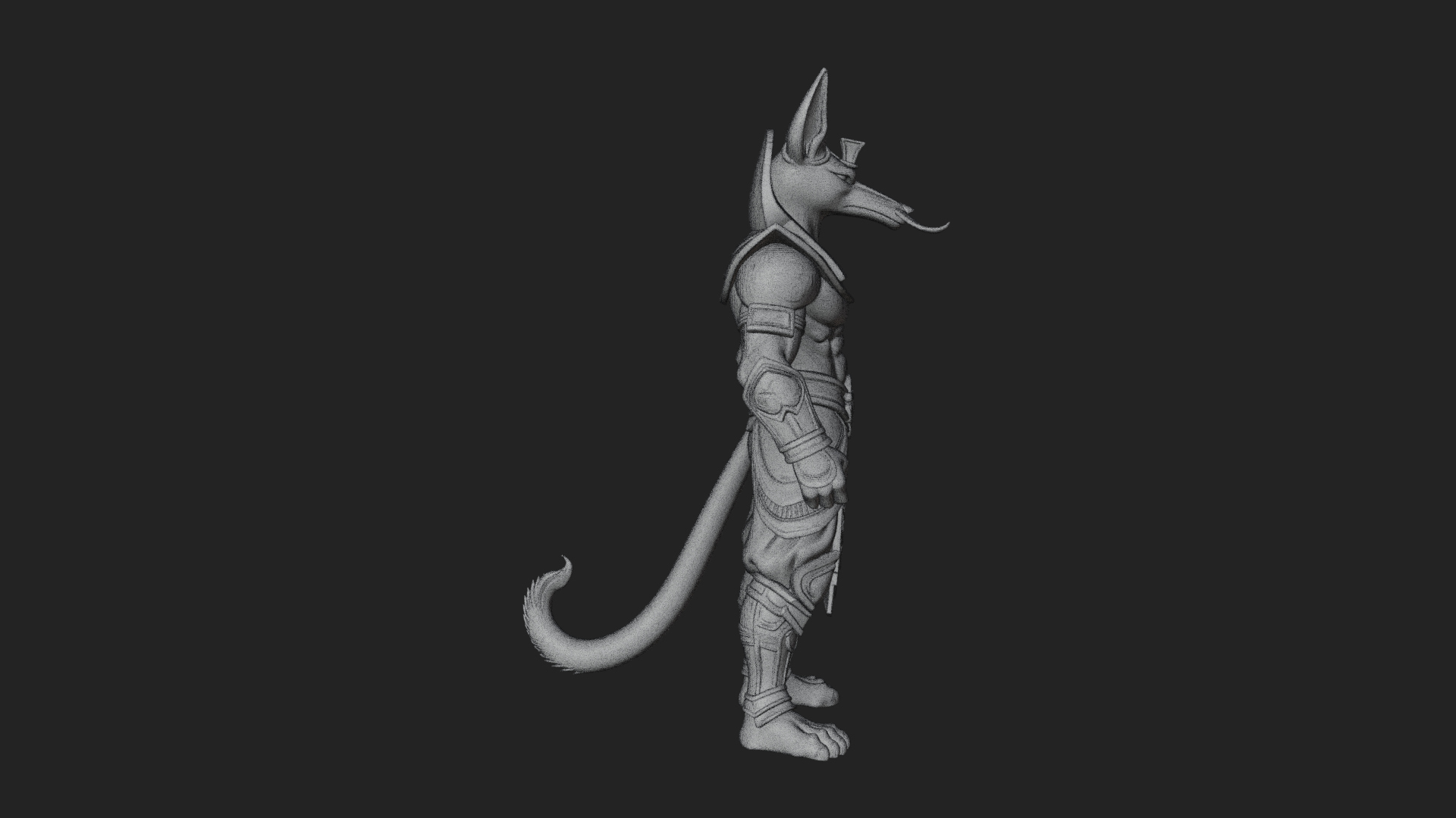 Anubis Egyptian God Statue Design 13 3D Print Model 3D Model