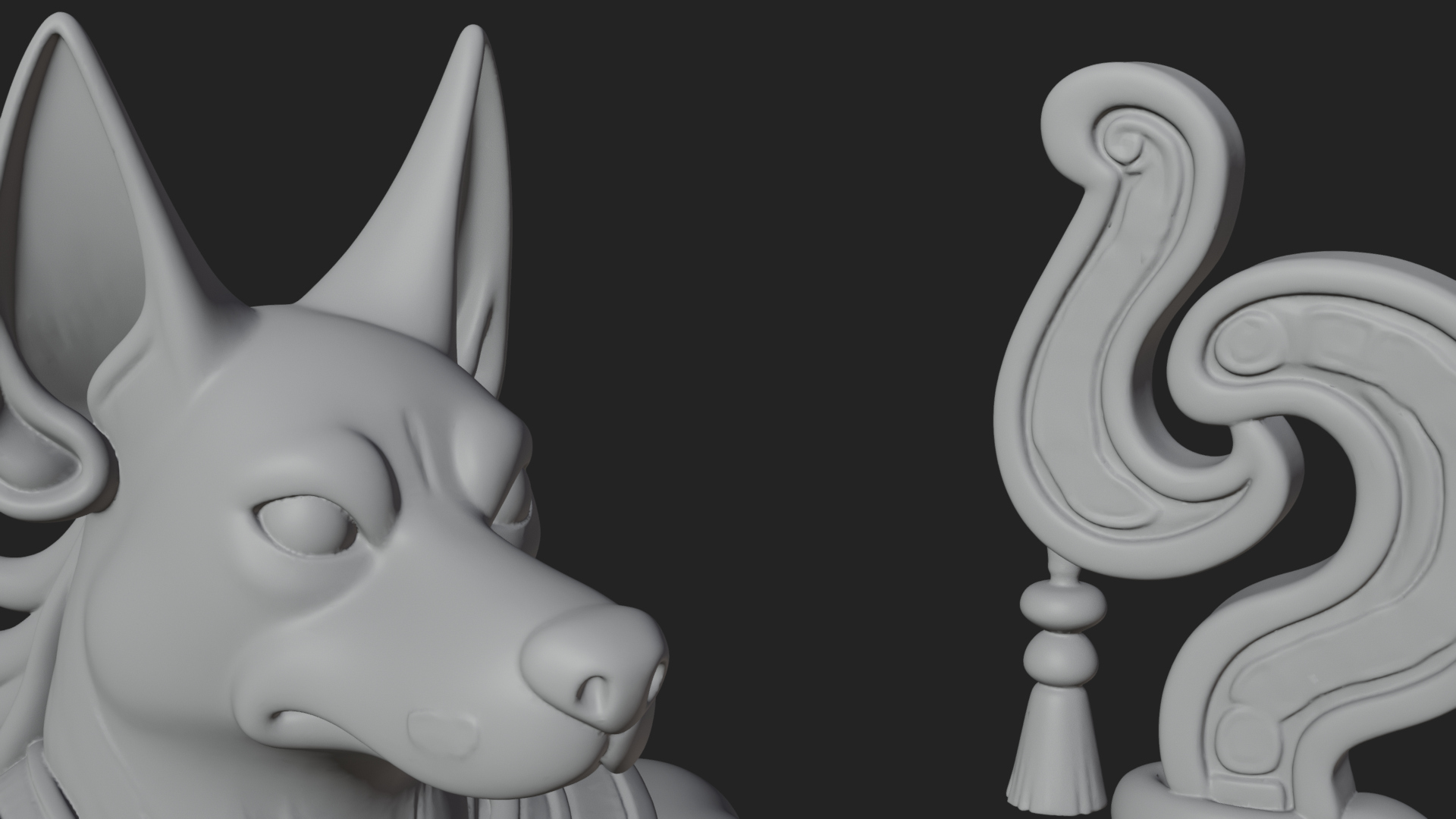 Anubis Egyptian God Statue Design 14 3D Print Model 3D Model
