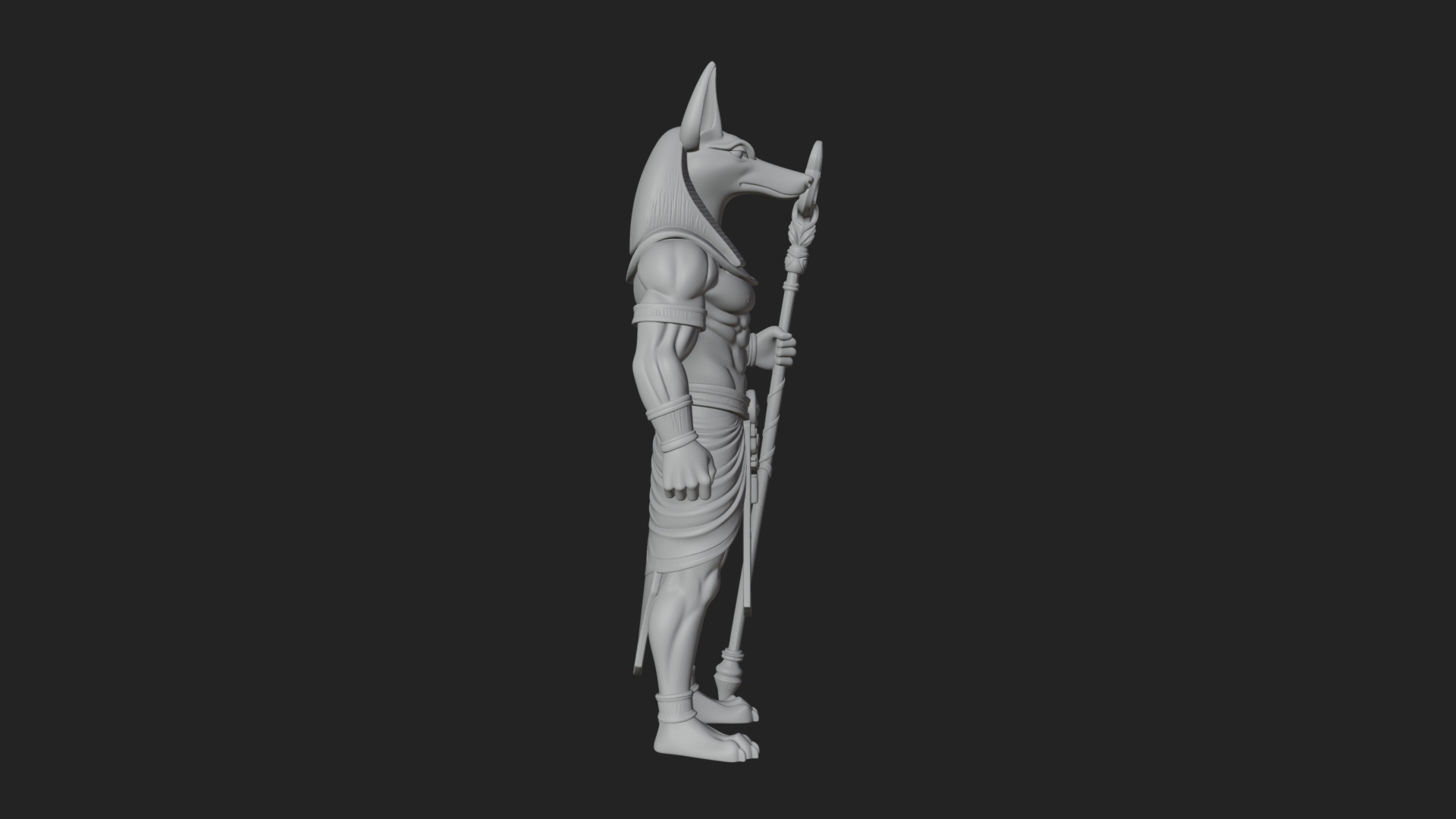Anubis Egyptian God Statue Design 15 3D Print Model 3D Model