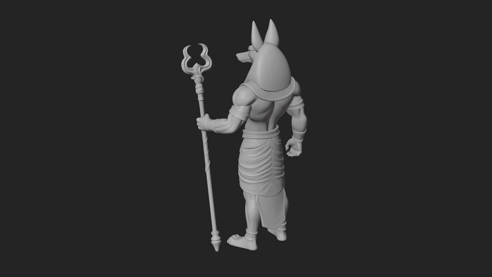 Anubis Egyptian God Statue Design 15 3D Print Model 3D Model