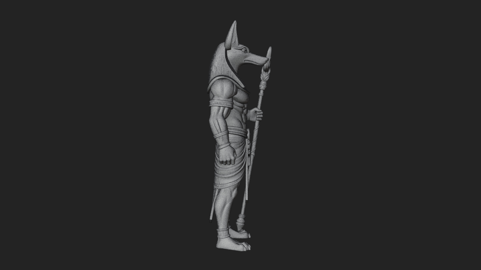 Anubis Egyptian God Statue Design 15 3D Print Model 3D Model