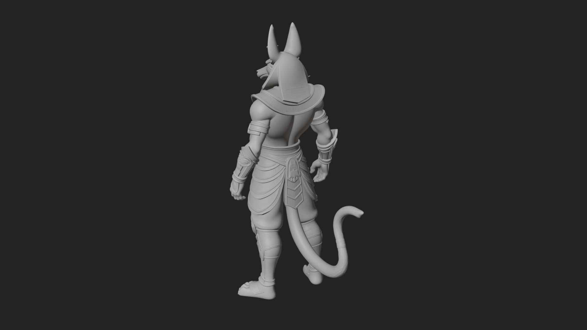 Anubis Egyptian God Statue Design 16 3D Print Model 3D Model
