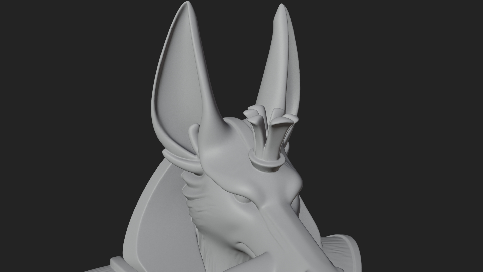 Anubis Egyptian God Statue Design 16 3D Print Model 3D Model