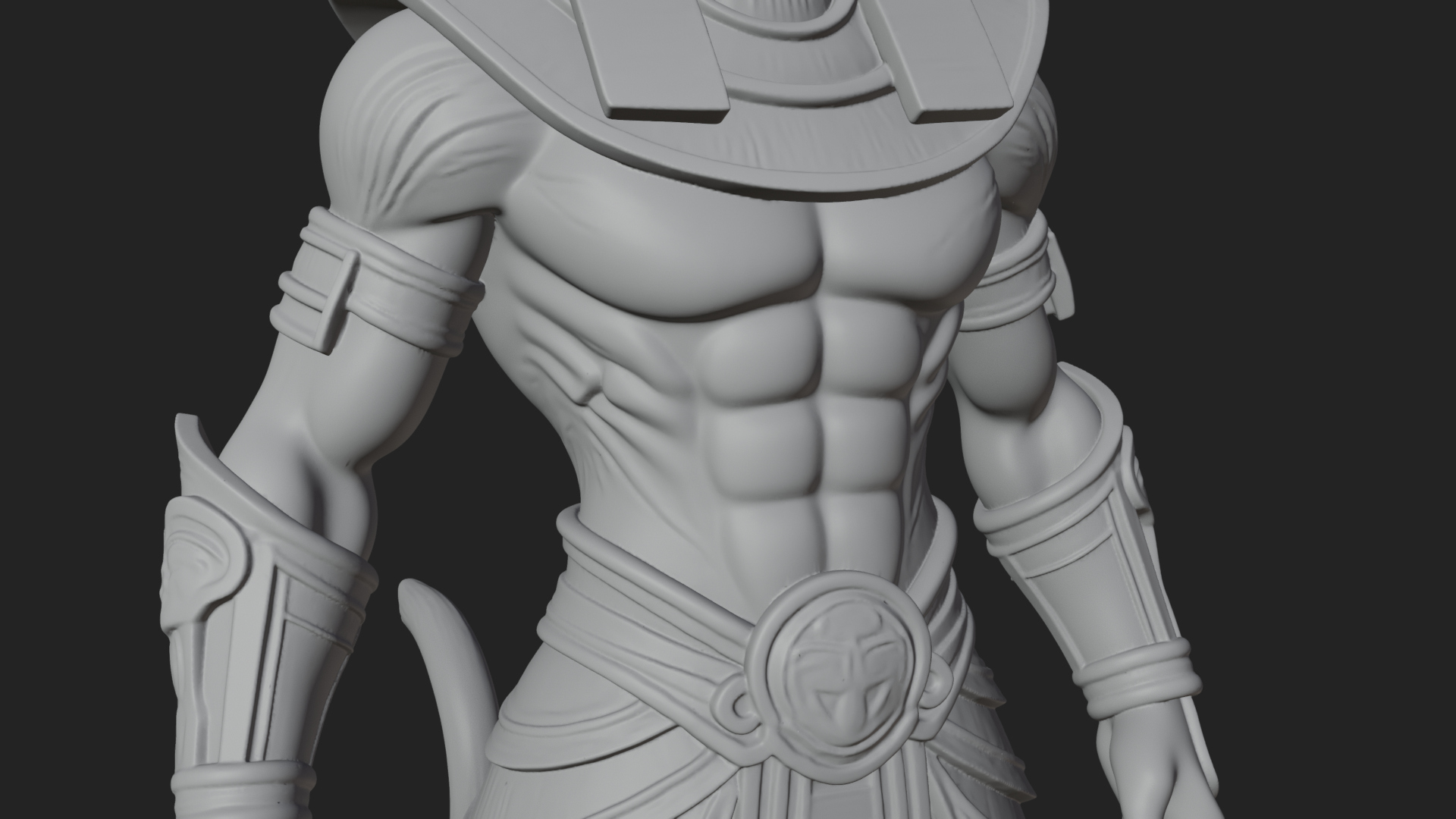 Anubis Egyptian God Statue Design 16 3D Print Model 3D Model