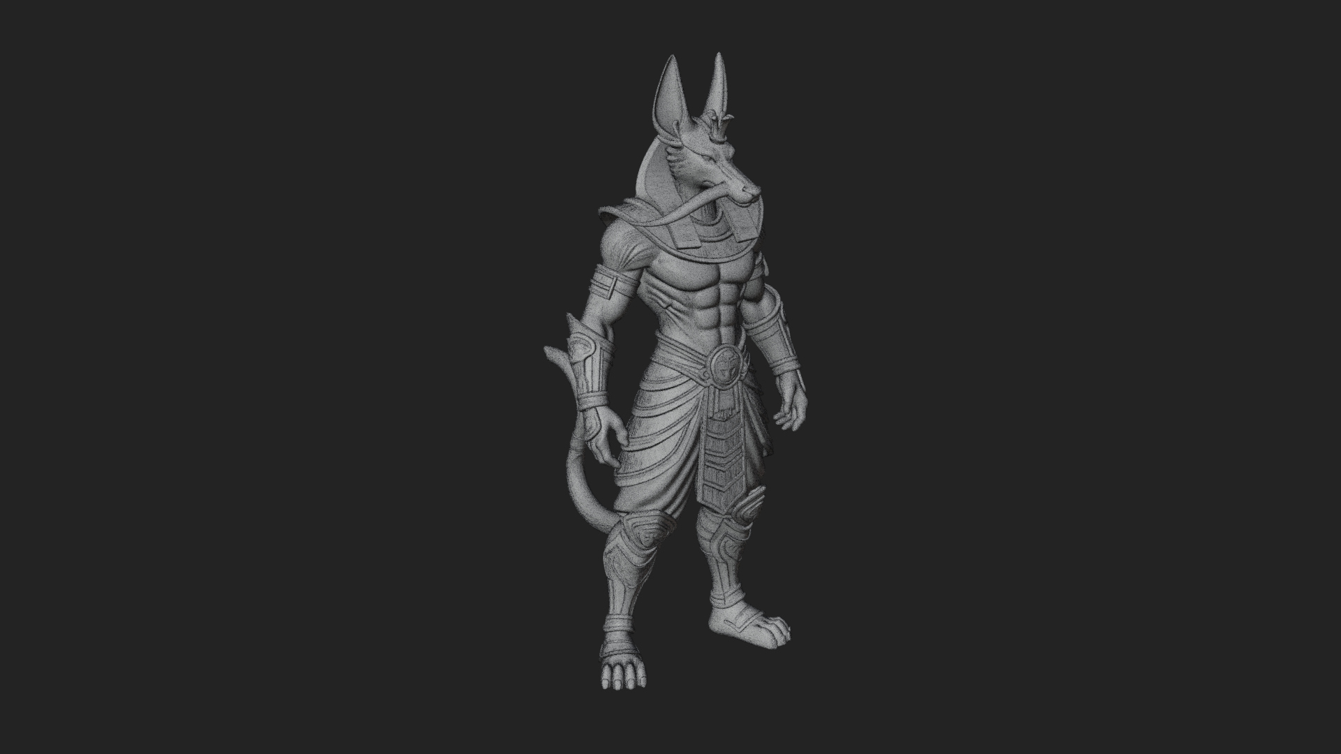 Anubis Egyptian God Statue Design 16 3D Print Model 3D Model
